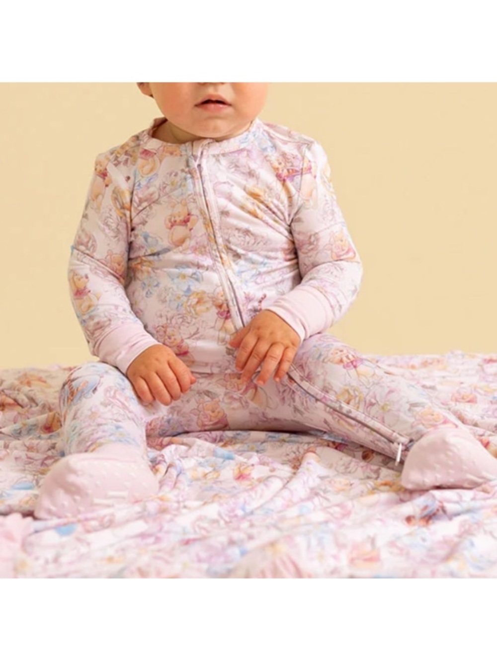 Posh Peanut Pink Winnie the Pooh Floral convertible one piece - Picture 3 of 17